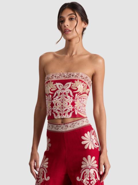 Alice + Olivia CECE EMBROIDERED TOP