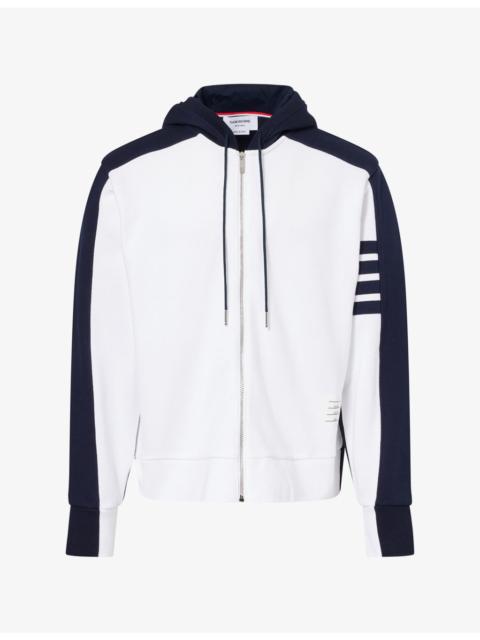 Thom Browne Contrast-Sleeve Cotton Hoody