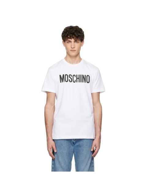 Moschino White 'Moschino' Institutional T-shirt