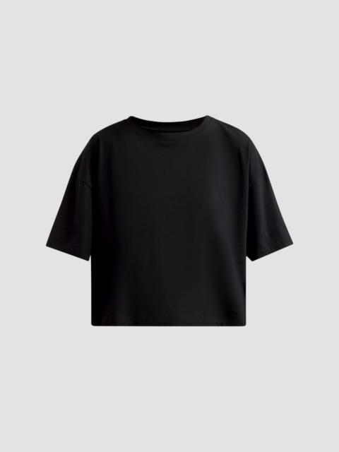 L'AGENCE Women's Daria Cotton Crop T-Shirt - Black