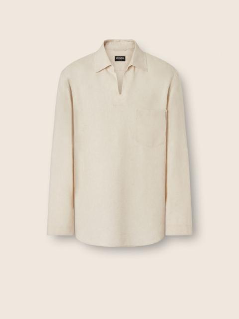 ZEGNA OASI LINO POLO SHIRT