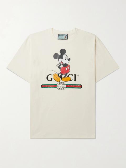 GUCCI + Disney Logo-Print Cotton-Jersey T-Shirt