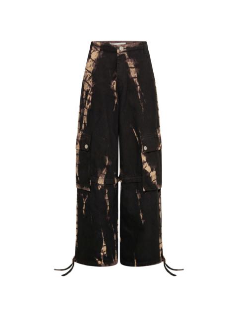 Dion Lee tie dye-print wide-leg jeans