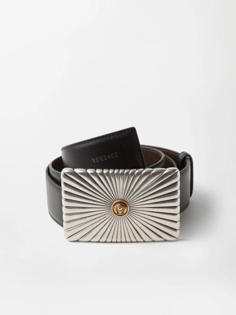 VERSACE Leather Belt 4 cm