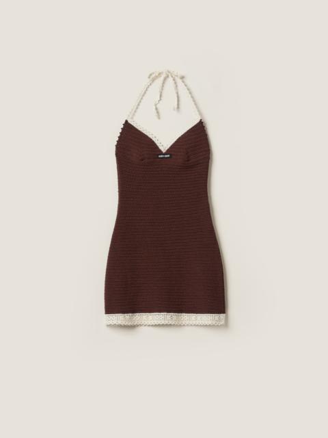 Miu Miu Cotton halter dress