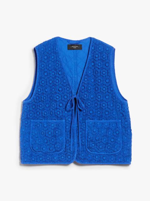 WEEKEND Max Mara LORY Cotton macramé waistcoat