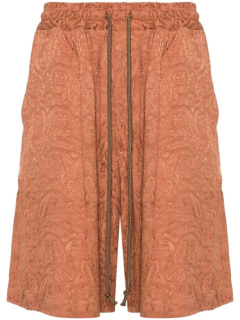 Song for the Mute paisley-jacquard elasticated-waist shorts