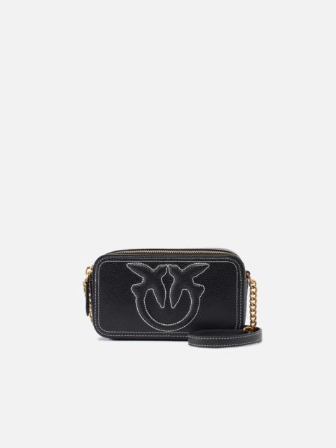 PINKO SMALL CROSSBODY BAG WITH RAISED LOVE BIRDS LOGO