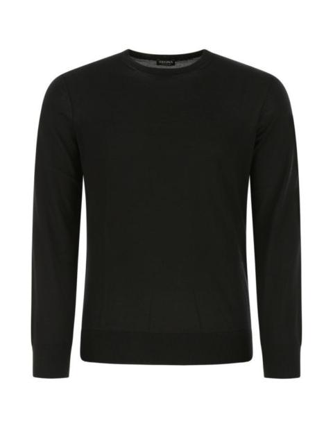 Black cashmere blend sweater