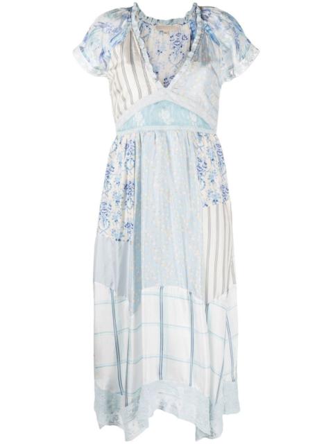 LoveShackFancy patchwork midi dress