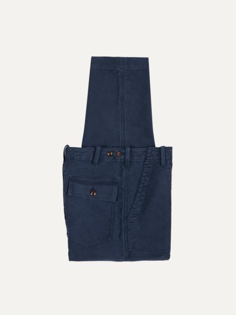 Drake's Navy Moleskin Fatigue Trouser