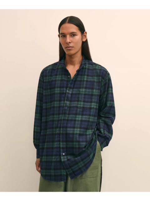 Brooks Brothers Brooks Brothers X Engineered Garments Cotton Flannel Wing Collar Oversized, Tartan Dress Shirt