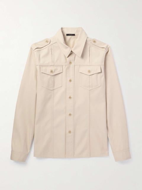 Cotton and Silk-Blend Twill Overshirt