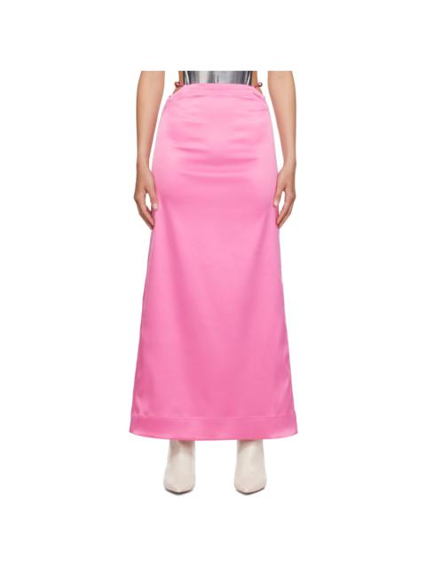 GANNI Pink Cutout Maxi Skirt