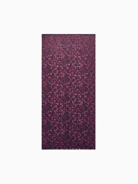 GIORGIO ARMANI JACQUARD VISCOSE AND SILK STOLE