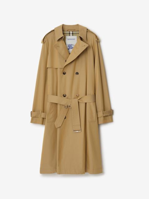 Long Gabardine Trench Coat