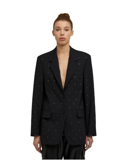 MSGM Virgin wool jacket "Wool Suiting" with applied jewels