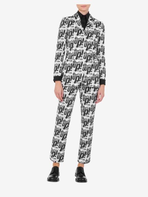 Moschino STRETCH COTTON SATIN JACKET 'WHAT'S UP'