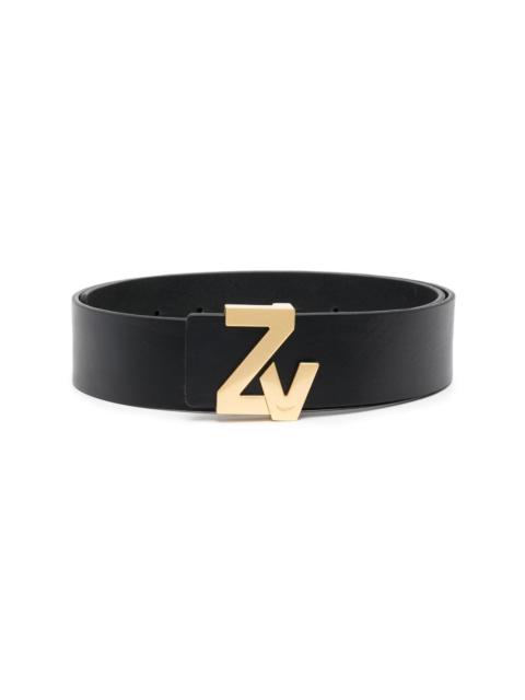 Zadig & Voltaire logo-plaque leather belt