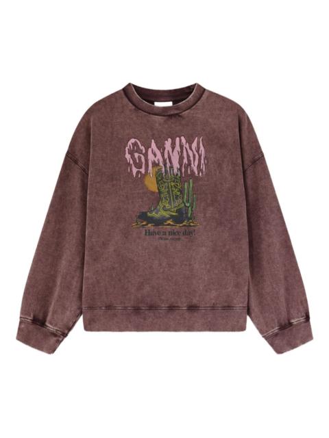 GANNI graphic-print sweatshirt