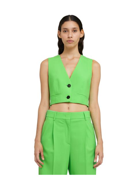 MSGM Solid color lightweight wool crop vest