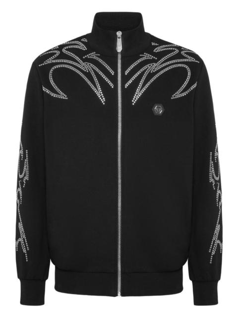 PHILIPP PLEIN stud-embellished track jacket