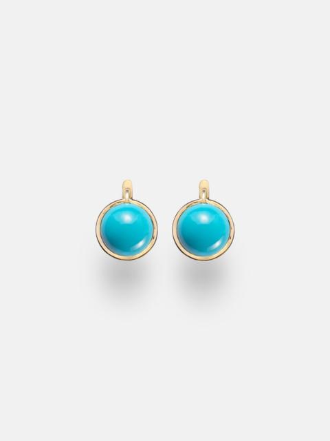 ILEANA MAKRI Blue Eye 14kt gold earrings with turquoise
