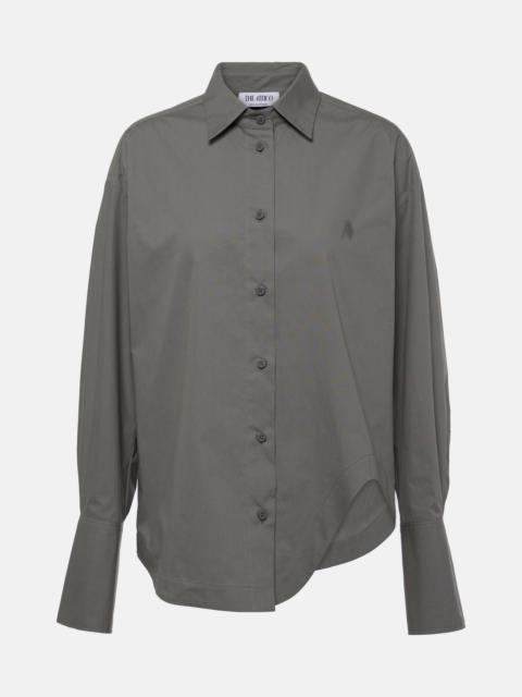 THE ATTICO Eliza asymmetric cotton canvas shirt