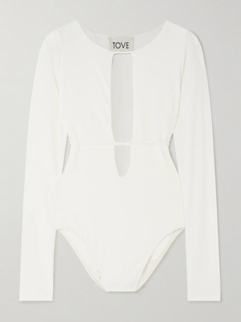 TOVE Jennifer Cutout Stretch-crepe Bodysuit