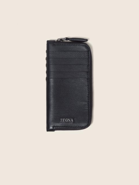 ZEGNA DARK BLUE SECONDSKIN CARD CASE