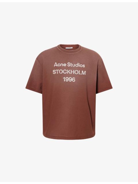 Acne Studios Exford U 1996 Text-Print Cotton T-Shirt
