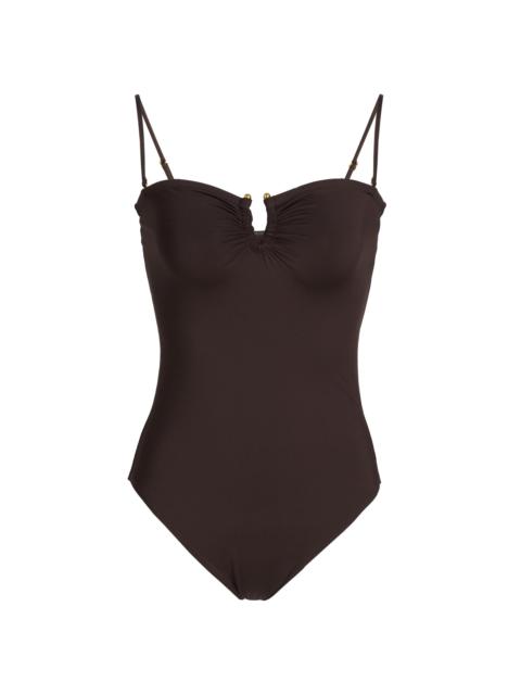 NILI LOTAN Women's Semi-Sweetheart One-Piece Swimsuit - Espresso