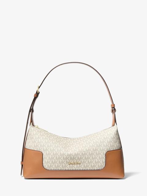 MICHAEL KORS Teddi Medium Signature Logo Slouchy Shoulder Bag