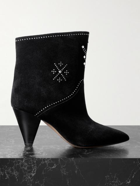 Isabel Marant Loline Studded Suede Ankle Boots