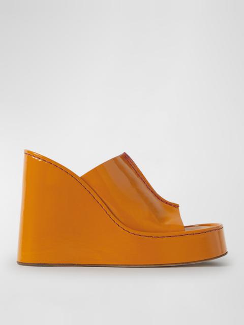 MIISTA Rhea Leather Platform Wedge Sandals