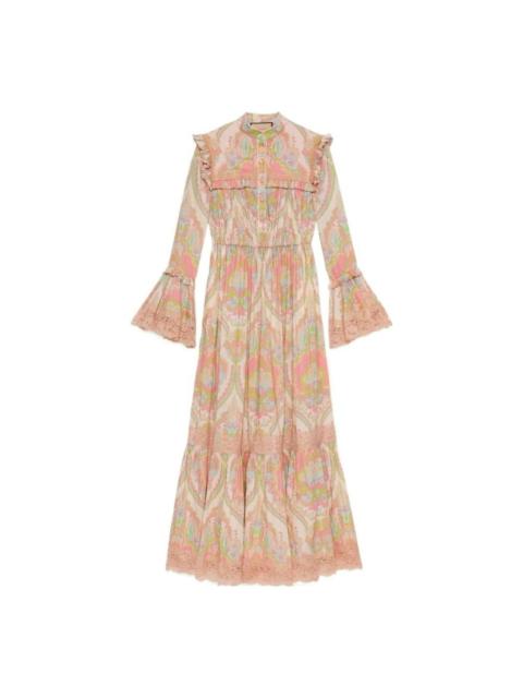 GUCCI (WMNS) Gucci Floral Print Muslin Dress 'Pale Pink' 704251-ZAJAB-5713