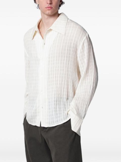 Séfr check-textured shirt