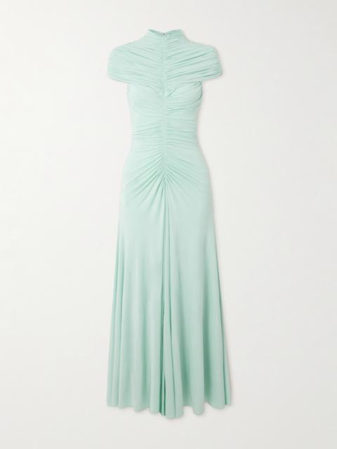 Alaïa Ruched Jersey Midi Dress