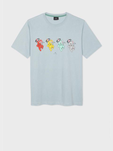 Paul Smith Light Blue 'Bunny Repeat' Print T-Shirt