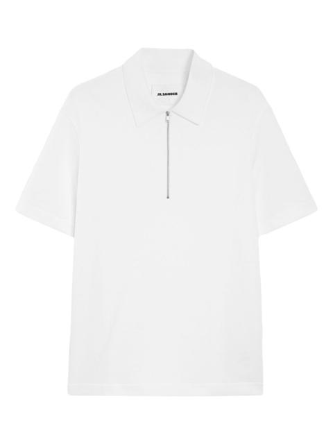 Jil Sander zip-up knitted polo shirt