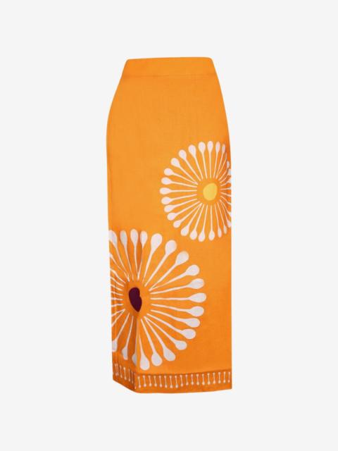 CALA de la CRUZ zip-fastening midi skirt