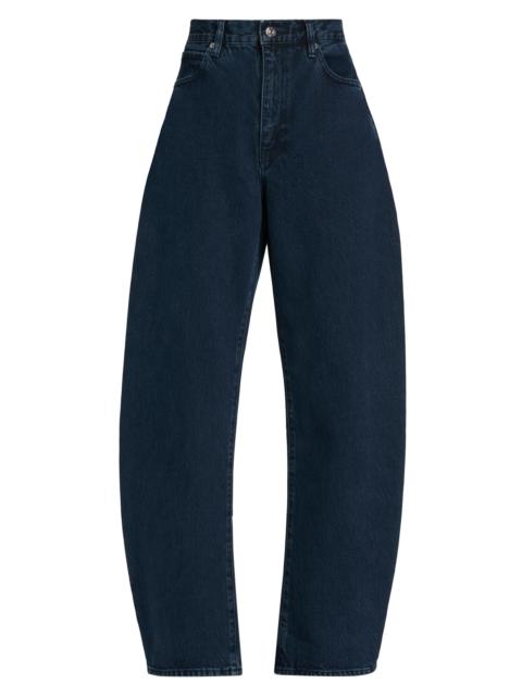 FRAME Women's The Bubble Barrel-Leg Jeans - Dorado