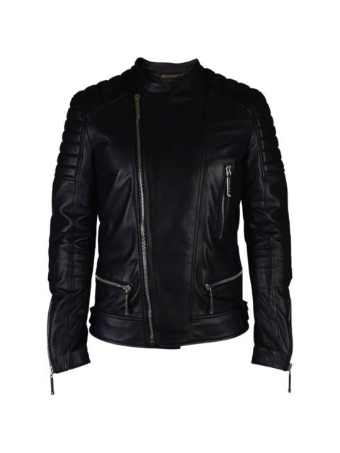 PHILIPP PLEIN quilted zip biker jacket