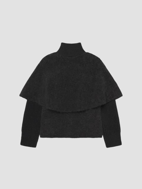 FRAME Women's The Wrap Cape Coat - Grey