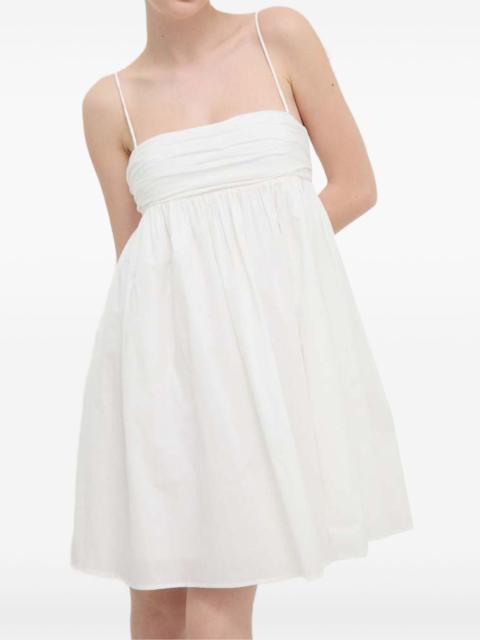 HUGO tie-strap gathered mini dress