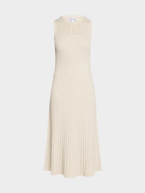 Nami Sleeveless Metallic Knit Midi Dress