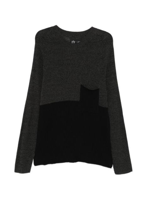 Yohji Yamamoto colour-block sweater