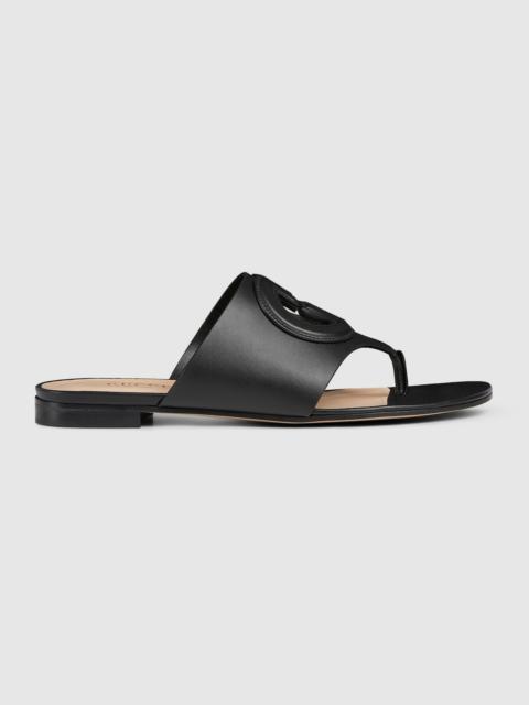 Women's Interlocking G cut-out sandal