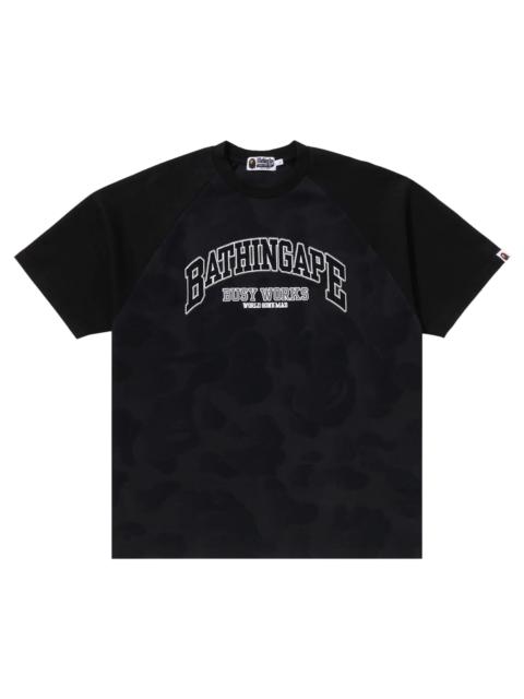 BAPE Bathing Ape Raglan Sleeve Relaxed Fit Tee 'Black'