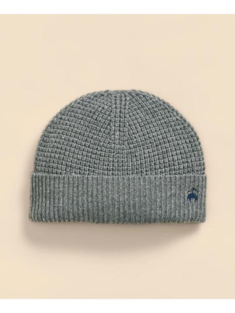 Brooks Brothers Wool Cashmere Waffle Knit Beanie Hat